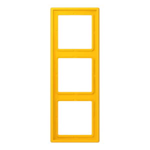 Frame 3-gang, LS 990, duroplastic lacquered, le jaune vif (4320W), vertical and horizontal installation