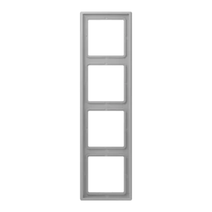 Frame 4-gang, LS 990, duroplastic lacquered, gris moyen (32012), vertical and horizontal installation