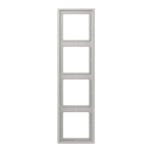 Frame 4-gang, LS 990, duroplastic lacquered, gris clair 31 (32013), vertical and horizontal installation