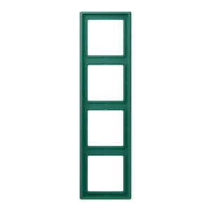 Frame 4-gang, LS 990, duroplastic lacquered, vert anglais (32040), vertical and horizontal installation