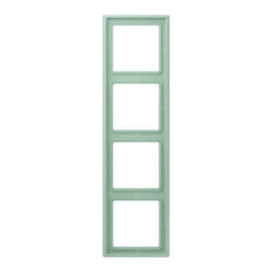 Frame 4-gang, LS 990, duroplastic lacquered, vert anglais clair (32041), vertical and horizontal installation