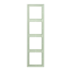 Frame 4-gang, LS 990, duroplastic lacquered, vert anglais pâle (32042), vertical and horizontal installation