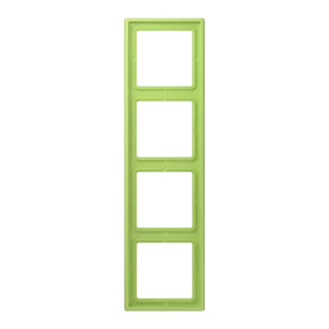 Frame 4-gang, LS 990, duroplastic lacquered, vert clair (32052), vertical and horizontal installation