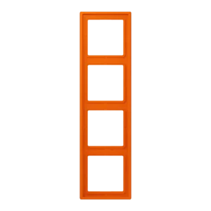Frame 4-gang, LS 990, duroplastic lacquered, orange (32080), vertical and horizontal installation