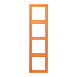 Frame 4-gang, LS 990, duroplastic lacquered, orange clair (32081), vertical and horizontal installation