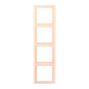 Frame 4-gang, LS 990, duroplastic lacquered, orange pâle (32082), vertical and horizontal installation