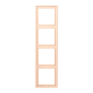 Frame 4-gang, LS 990, duroplastic lacquered, rose pâle (32091), vertical and horizontal installation