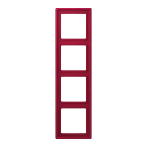 Frame 4-gang, LS 990, duroplastic lacquered, rouge carmin (32100), vertical and horizontal installation