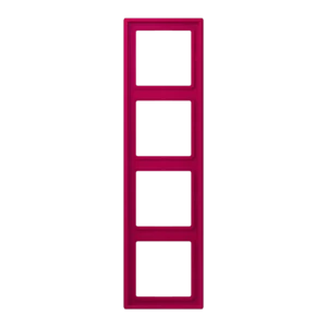 Frame 4-gang, LS 990, duroplastic lacquered, rouge rubia (32101), vertical and horizontal installation