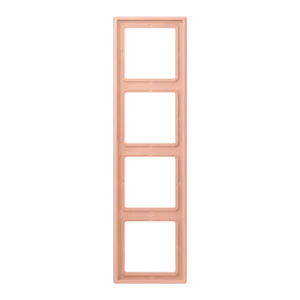 Frame 4-gang, LS 990, duroplastic lacquered, rose clair (32102), vertical and horizontal installation