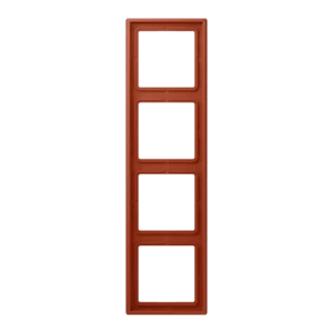 Frame 4-gang, LS 990, duroplastic lacquered, l'ocre rouge (32110), vertical and horizontal installation
