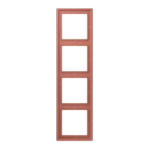 Frame 4-gang, LS 990, duroplastic lacquered, terre sienne brique (32121), vertical and horizontal installation