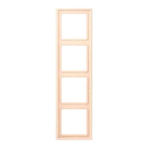 Frame 4-gang, LS 990, duroplastic lacquered, terre sienne pâle (32123), vertical and horizontal installation