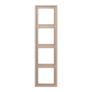 Frame 4-gang, LS 990, duroplastic lacquered, ombre brûlée claire (32131), vertical and horizontal installation