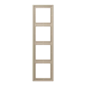 Frame 4-gang, LS 990, duroplastic lacquered, ombre naturelle claire (32142), vertical and horizontal installation