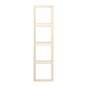 Frame 4-gang, LS 990, duroplastic lacquered, blanc ivoire (4320B), vertical and horizontal installation