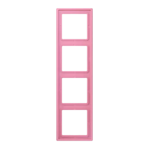 Frame 4-gang, LS 990, duroplastic lacquered, rose vif (4320C), vertical and horizontal installation