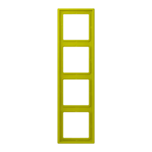 Frame 4-gang, LS 990, duroplastic lacquered, vert olive vif (4320F), vertical and horizontal installation