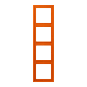 Frame 4-gang, LS 990, duroplastic lacquered, orange vif (4320S), vertical and horizontal installation