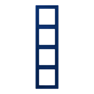 Frame 4-gang, LS 990, duroplastic lacquered, bleu outremer foncé (4320T), vertical and horizontal installation