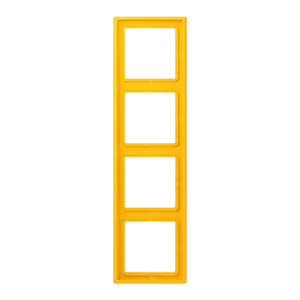 Frame 4-gang, LS 990, duroplastic lacquered, le jaune vif (4320W), vertical and horizontal installation