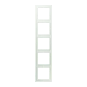 Frame 5-gang, LS 990, duroplastic lacquered, outremer gris (32024), vertical and horizontal installation
