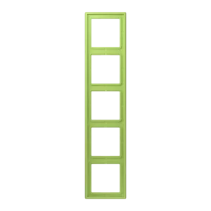 Frame 5-gang, LS 990, duroplastic lacquered, vert clair (32052), vertical and horizontal installation