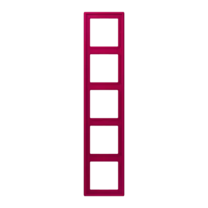 Frame 5-gang, LS 990, duroplastic lacquered, rouge rubia (32101), vertical and horizontal installation