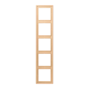 Frame 5-gang, LS 990, duroplastic lacquered, terre sienne claire 31 (32122), vertical and horizontal installation