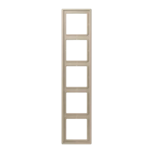 Frame 5-gang, LS 990, duroplastic lacquered, ombre naturelle claire (32142), vertical and horizontal installation