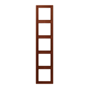 Frame 5-gang, LS 990, duroplastic lacquered, terre sienne brûlée 59 (4320D), vertical and horizontal installation
