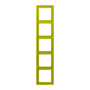 Frame 5-gang, LS 990, duroplastic lacquered, vert olive vif (4320F), vertical and horizontal installation