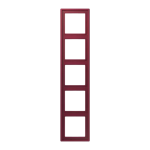 Frame 5-gang, LS 990, duroplastic lacquered, le rubis (4320M), vertical and horizontal installation