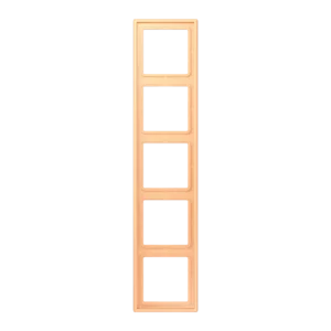 Frame 5-gang, LS 990, duroplastic lacquered, terre sienne claire 59 (4320P), vertical and horizontal installation