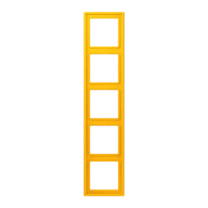 Frame 5-gang, LS 990, duroplastic lacquered, le jaune vif (4320W), vertical and horizontal installation