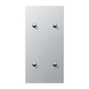 Centre plate with toggle lever "cylinder" 2-gang, 2 x 2 toggle levers, vertical, LS 1912 range, aluminium