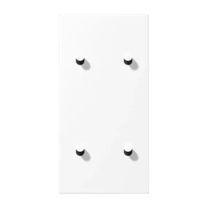 Centre plate with toggle lever "cone" 2-gang, 2 x 2 toggle levers, vertical, LS 1912 range, matt snow white