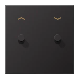 Centre plate with toggle lever "cone" "arrows" 1-gang, 2 toggle levers, LS 1912 range, dark