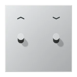 Centre plate with toggle lever "cone" "arrows" 1-gang, 2 toggle levers, LS 1912 range, aluminium