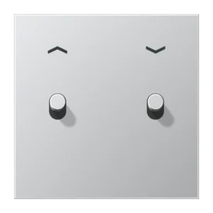 Centre plate with toggle lever "cylinder" "arrows" 1-gang, 2 toggle levers, LS 1912 range, aluminium