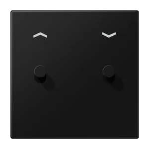 Centre plate with toggle lever "cone" "arrows" 1-gang, 2 toggle levers, LS 1912 range, matt graphite black