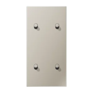 Centre plate with toggle lever "cylinder" 2-gang, 2 x 2 toggle levers, vertical, LS 1912 range, stainless steel