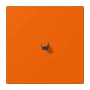Centre plate with toggle lever "cylinder" 1-gang, 1 toggle lever, LS 1912 range, duroplastic lacquered, orange (32080)