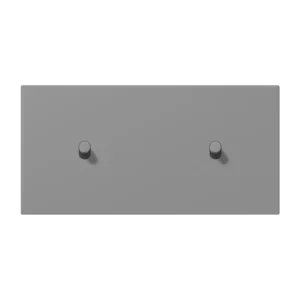 Centre plate with toggle lever "cylinder" 2-gang, 1 + 1 toggle levers, horizontal, LS 1912 range, duroplastic lacquered, gris 31 (32011)