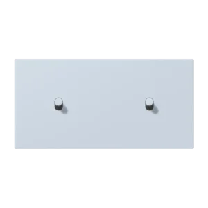 Centre plate with toggle lever "cylinder" 2-gang, 1 + 1 toggle levers, horizontal, LS 1912 range, duroplastic lacquered, outremer pâle (32023)