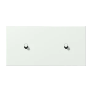 Centre plate with toggle lever "cylinder" 2-gang, 1 + 1 toggle levers, horizontal, LS 1912 range, duroplastic lacquered, outremer gris (32024)