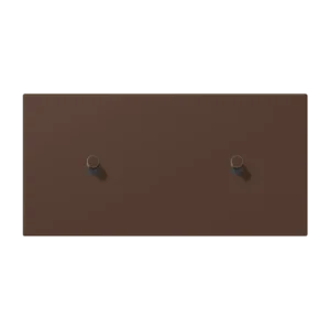 Centre plate with toggle lever "cylinder" 2-gang, 1 + 1 toggle levers, horizontal, LS 1912 range, duroplastic lacquered, terre d'ombre brûlée 31 (32130)