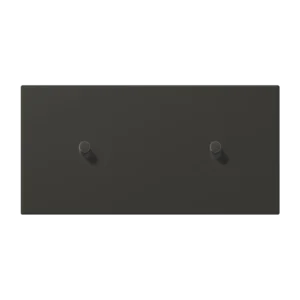Centre plate with toggle lever "cylinder" 2-gang, 1 + 1 toggle levers, horizontal, LS 1912 range, duroplastic lacquered, ombre naturelle 59 (4320R)