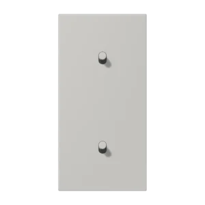Centre plate with toggle lever "cylinder" 2-gang, 1 + 1 toggle levers, vertical, LS 1912 range, duroplastic lacquered, gris clair 31 (32013)