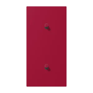 Centre plate with toggle lever "cylinder" 2-gang, 1 + 1 toggle levers, vertical, LS 1912 range, duroplastic lacquered, rouge carmin (32100)